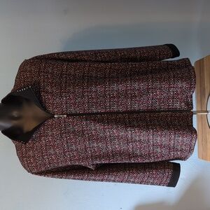 Y2K Women's BonWorth multicolor lightweight zip up jacket.